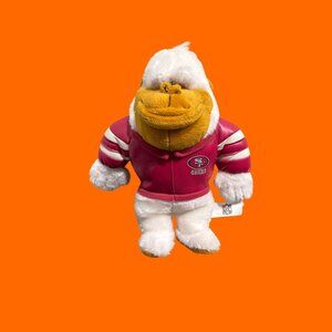 San Francisco 49ers White Gorilla 10" Plush Mascot 2001 Play by Play NFL